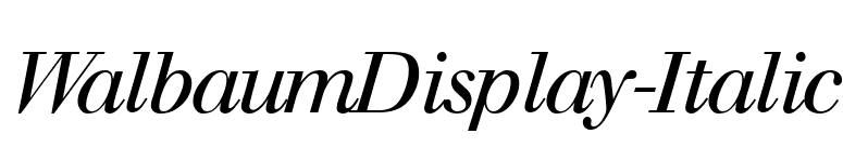 WalbaumDisplay-Italic font preview