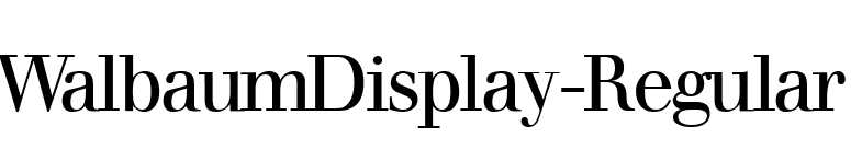 WalbaumDisplay-Regular font preview