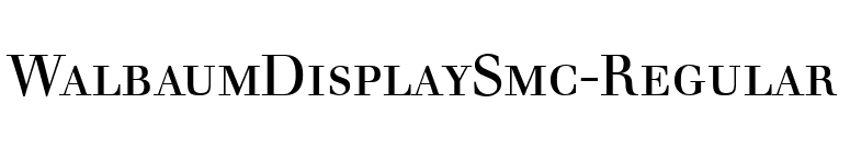 WalbaumDisplaySmc-Regular font preview