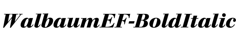 WalbaumEF-BoldItalic font preview