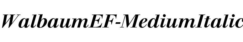 WalbaumEF-MediumItalic font preview