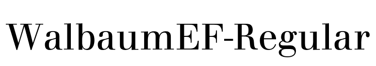 WalbaumEF-Regular font preview