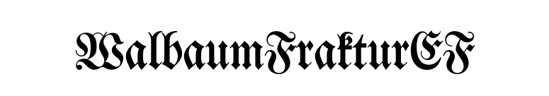 WalbaumFrakturEF font preview