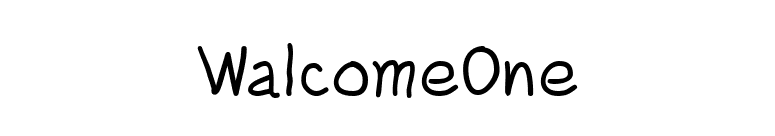 WalcomeOne font preview