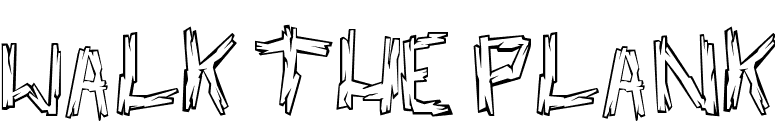 walk the plank font preview