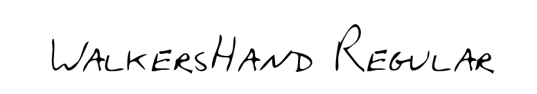 WalkersHand Regular font preview