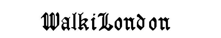 WalkiLondon  font preview