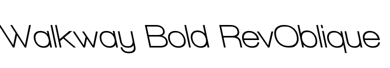 Walkway Bold RevOblique font preview