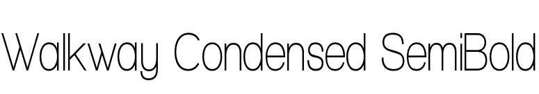 Walkway Condensed SemiBold font preview