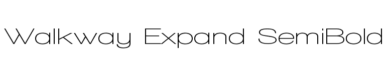 Walkway Expand SemiBold font preview