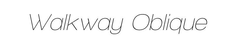 Walkway Oblique font preview