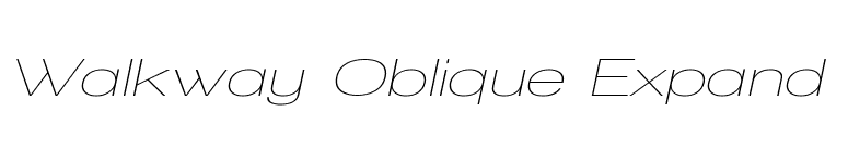 Walkway Oblique Expand  font preview