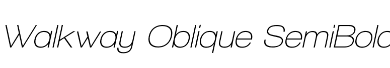 Walkway Oblique SemiBold font preview