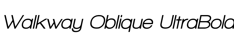 Walkway Oblique UltraBold font preview
