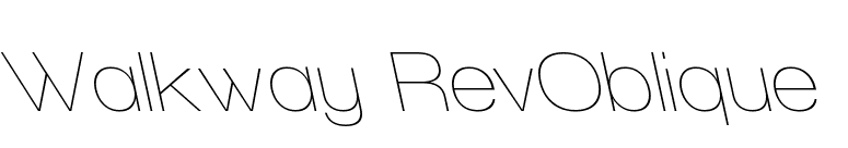 Walkway RevOblique font preview