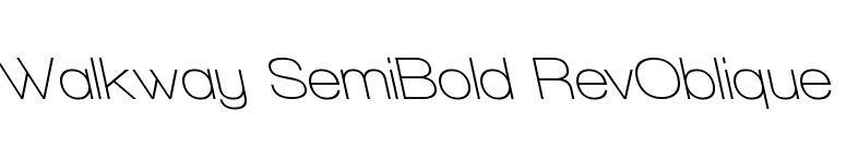 Walkway SemiBold RevOblique font preview