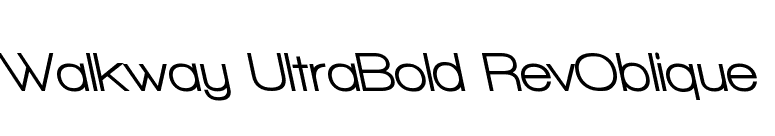 Walkway UltraBold RevOblique font preview