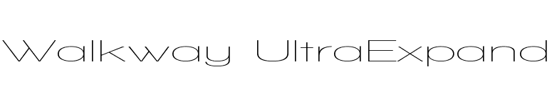 Walkway UltraExpand font preview