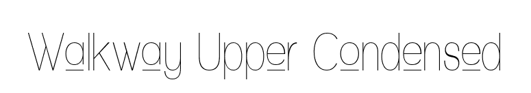 Walkway Upper Condensed font preview