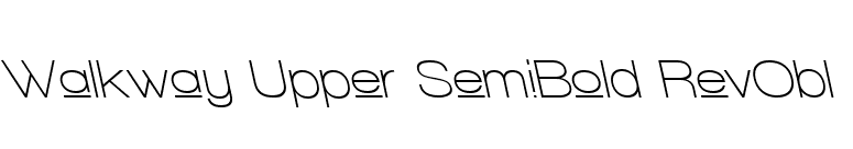 Walkway Upper SemiBold RevObl font preview