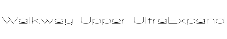 Walkway Upper UltraExpand font preview
