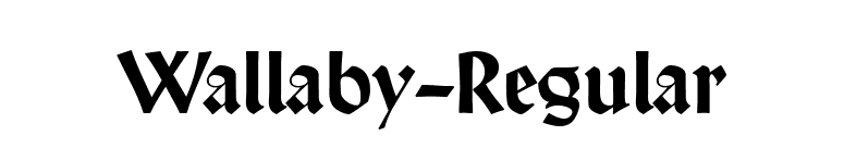 Wallaby-Regular font preview