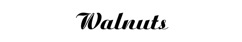 Walnuts font preview