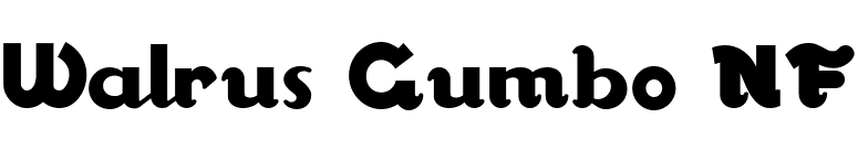 Walrus Gumbo NF font preview