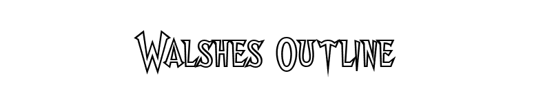 Walshes Outline font preview