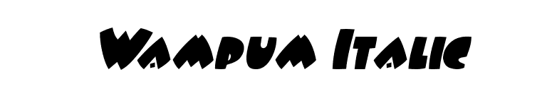 Wampum Italic font preview