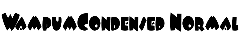 WampumCondensed Normal font preview