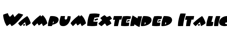 WampumExtended Italic font preview