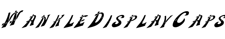 WankleDisplayCaps font preview