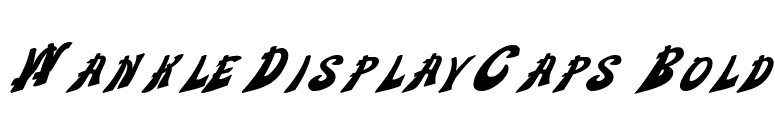 WankleDisplayCaps Bold font preview