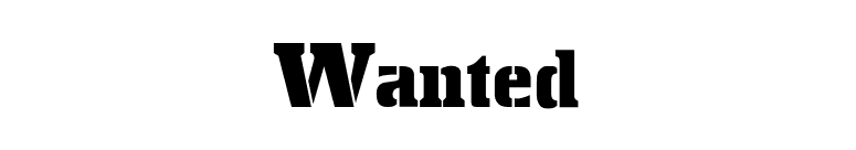 Wanted font preview
