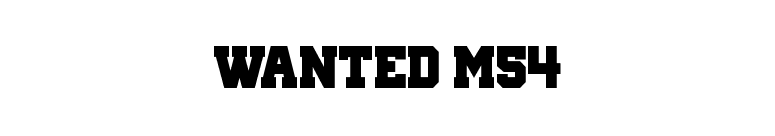 Wanted M54 font preview