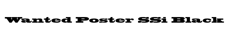 Wanted Poster SSi Black font preview