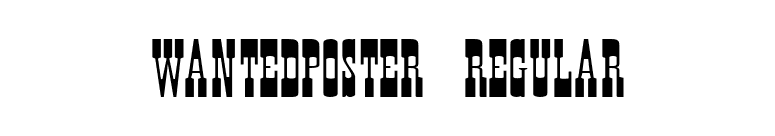 WantedPoster Regular font preview