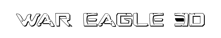 War Eagle 3D font preview
