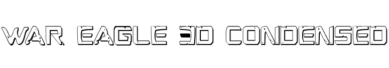 War Eagle 3D Condensed font preview