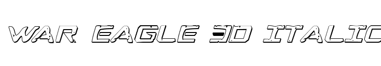 War Eagle 3D Italic font preview