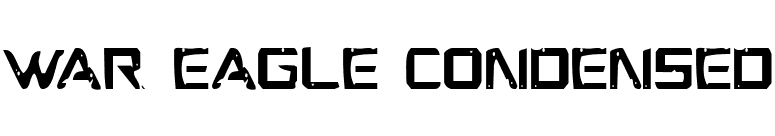 War Eagle Condensed font preview