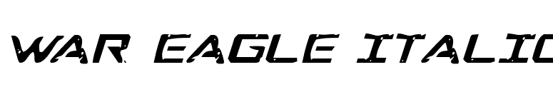 War Eagle Italic font preview