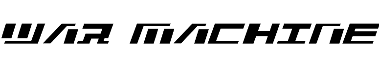 War Machine font preview