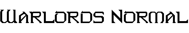 Warlords Normal font preview