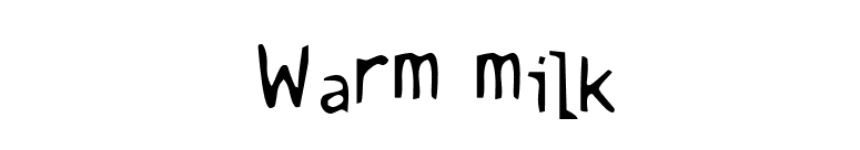Warm milk font preview