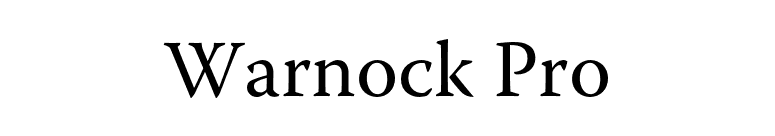 Warnock Pro font preview