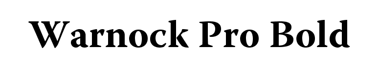 Warnock Pro Bold font preview