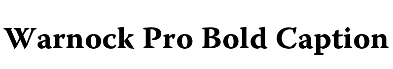 Warnock Pro Bold Caption font preview