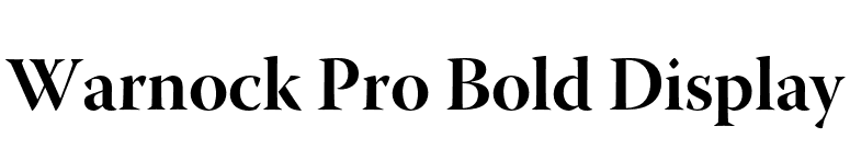 Warnock Pro Bold Display font preview